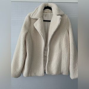 Womens Cream Sherpa Jacket